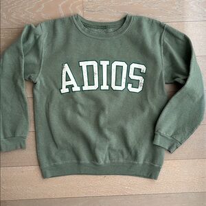 adios crewneck sweater